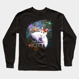 Peek-a-Boo Space Cat Long Sleeve T-Shirt